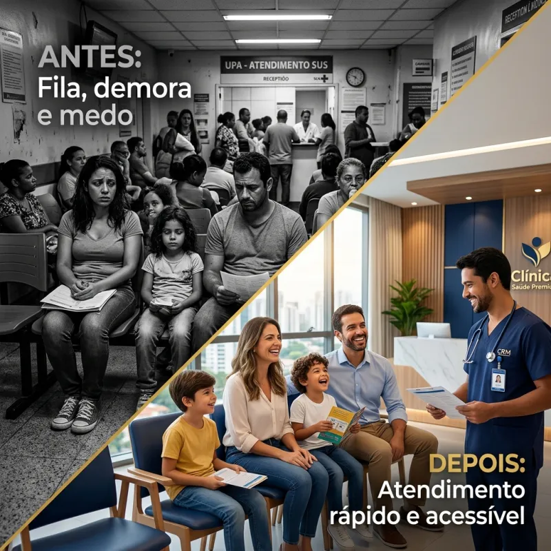 Antes: fila no SUS. Depois: atendimento particular com o Ageplan